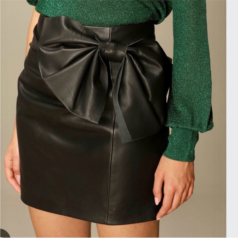 RED Valentino by Valentino Garavani Leather Mini Skirt